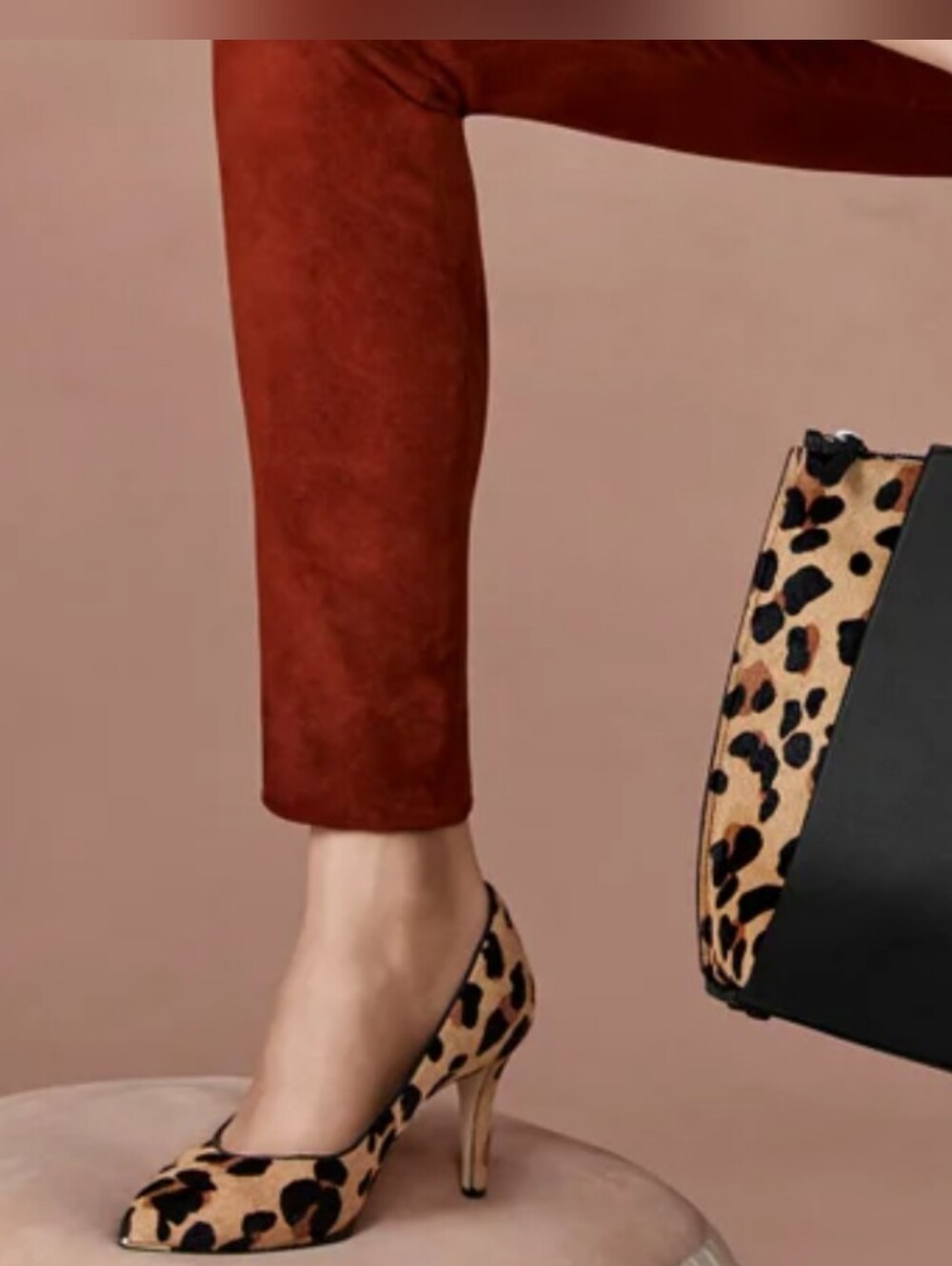 Cole Hann Nike Animal Print Pointed Toe Classic Pumps Heel - Picture 2 of 9